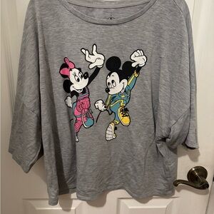 Disney Gray Mickey and Minnie Sweatshirt